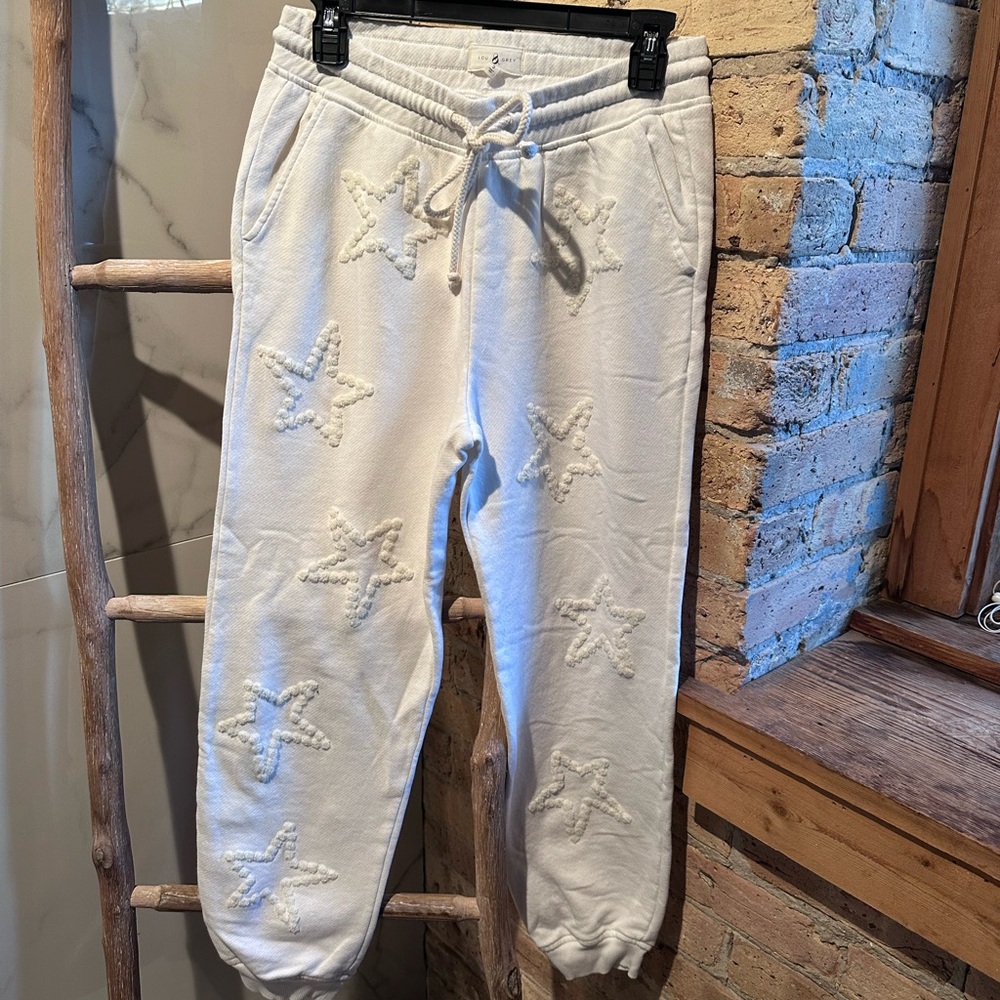 Lou & Grey sweatpants with chenille star embellishments